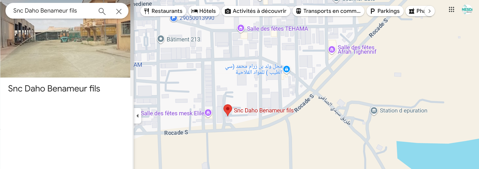 SNC DAHO BENAMEUR ET FILS